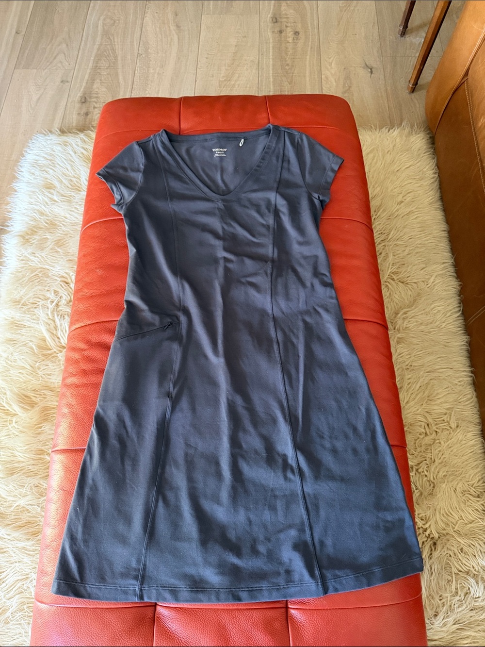 Toad & Co Dark Navy V-Neck Casual A-Line Dress - size small - nwot